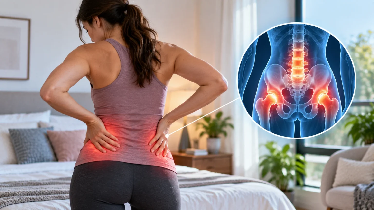 Pain in Lower Back and Hips Female Causes & Relief